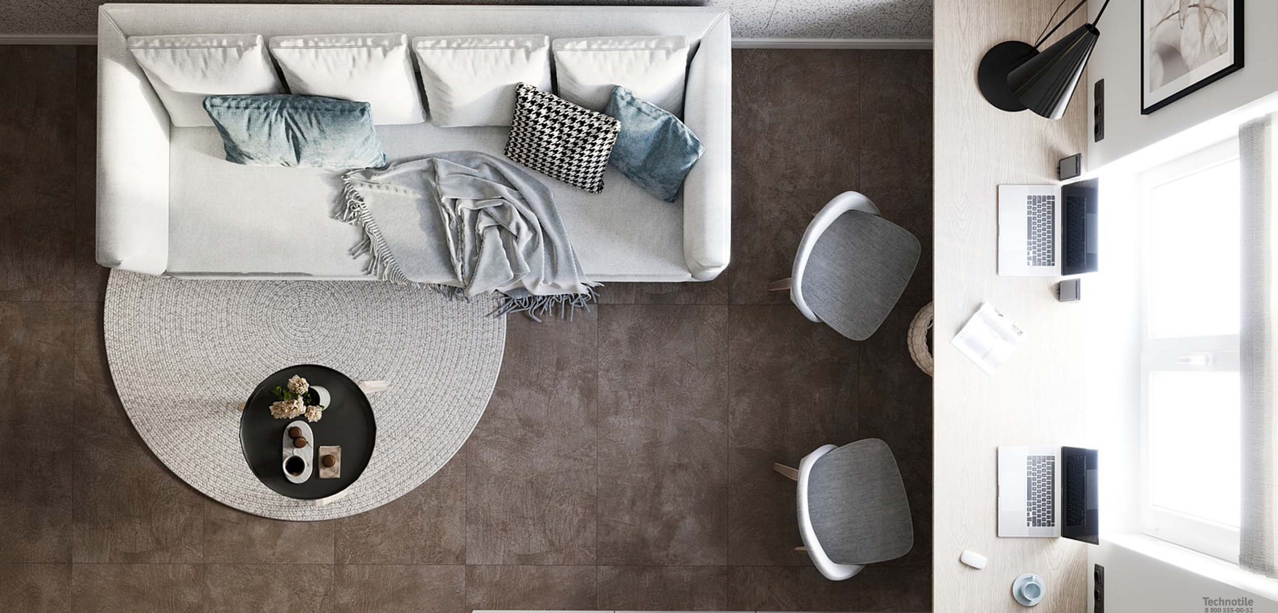 Плитка керамогранит Спектрум SR07 Шоколад матовый