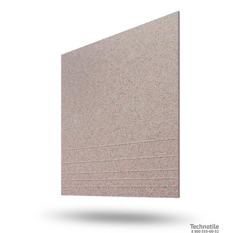 Ступень керамогранит Соль-перец U112 Розовый матовый