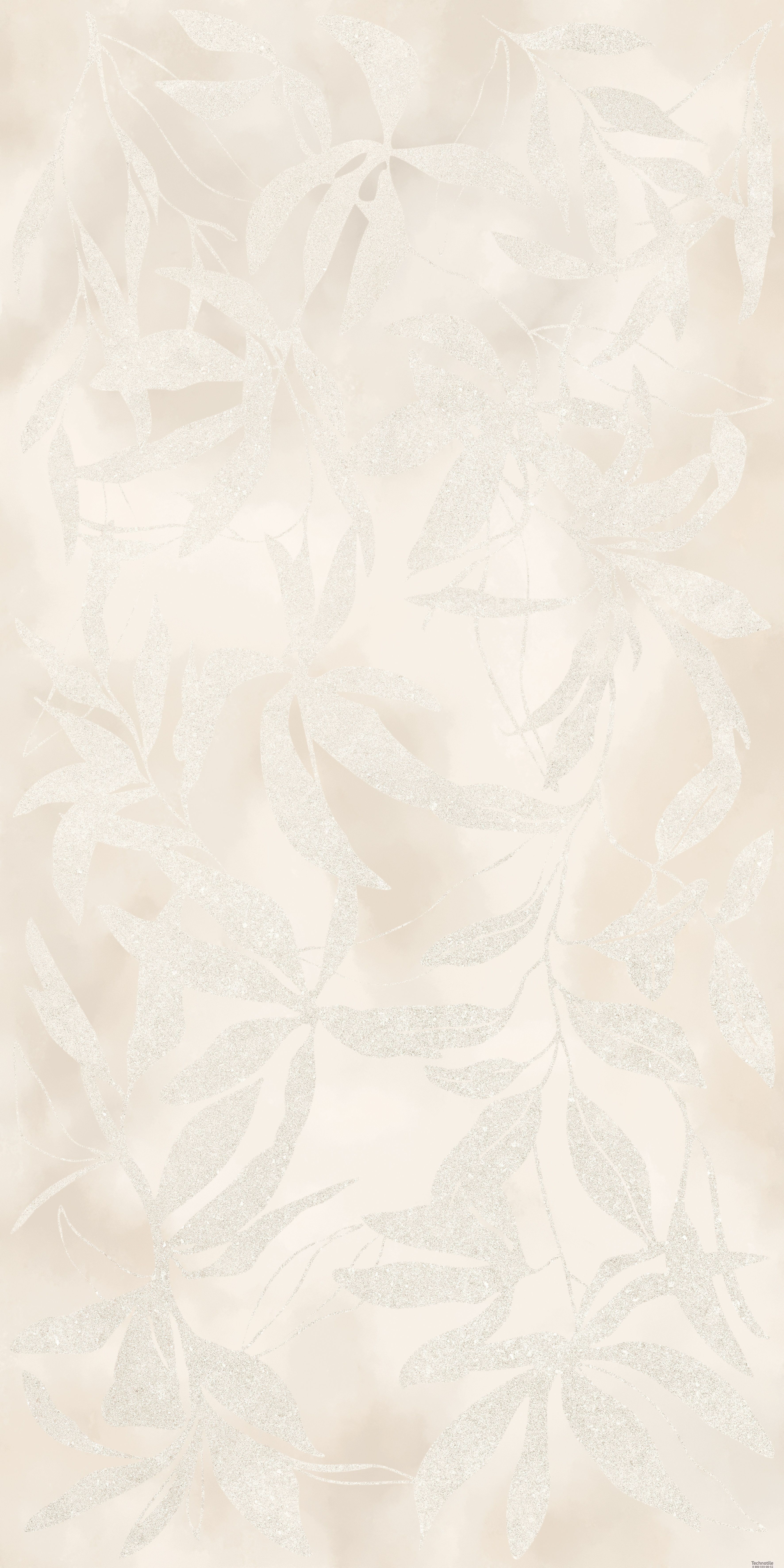 Плитка керамогранит АртВолл K958021R Цветы Слоновая Кость матовый