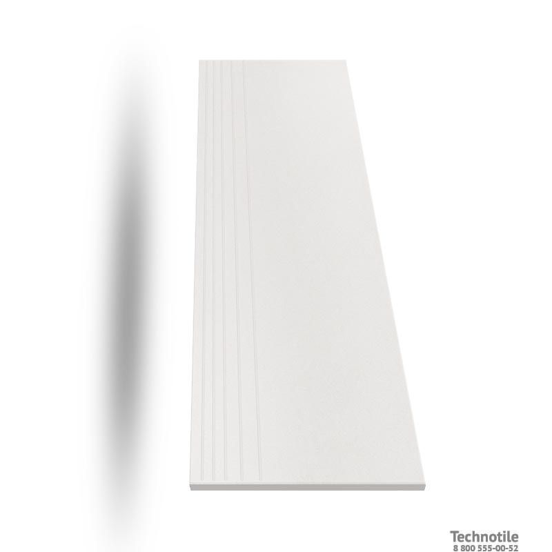 Ступень керамогранит Моноколор UF001 Белый матовый