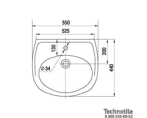 Умывальник Сити 55 