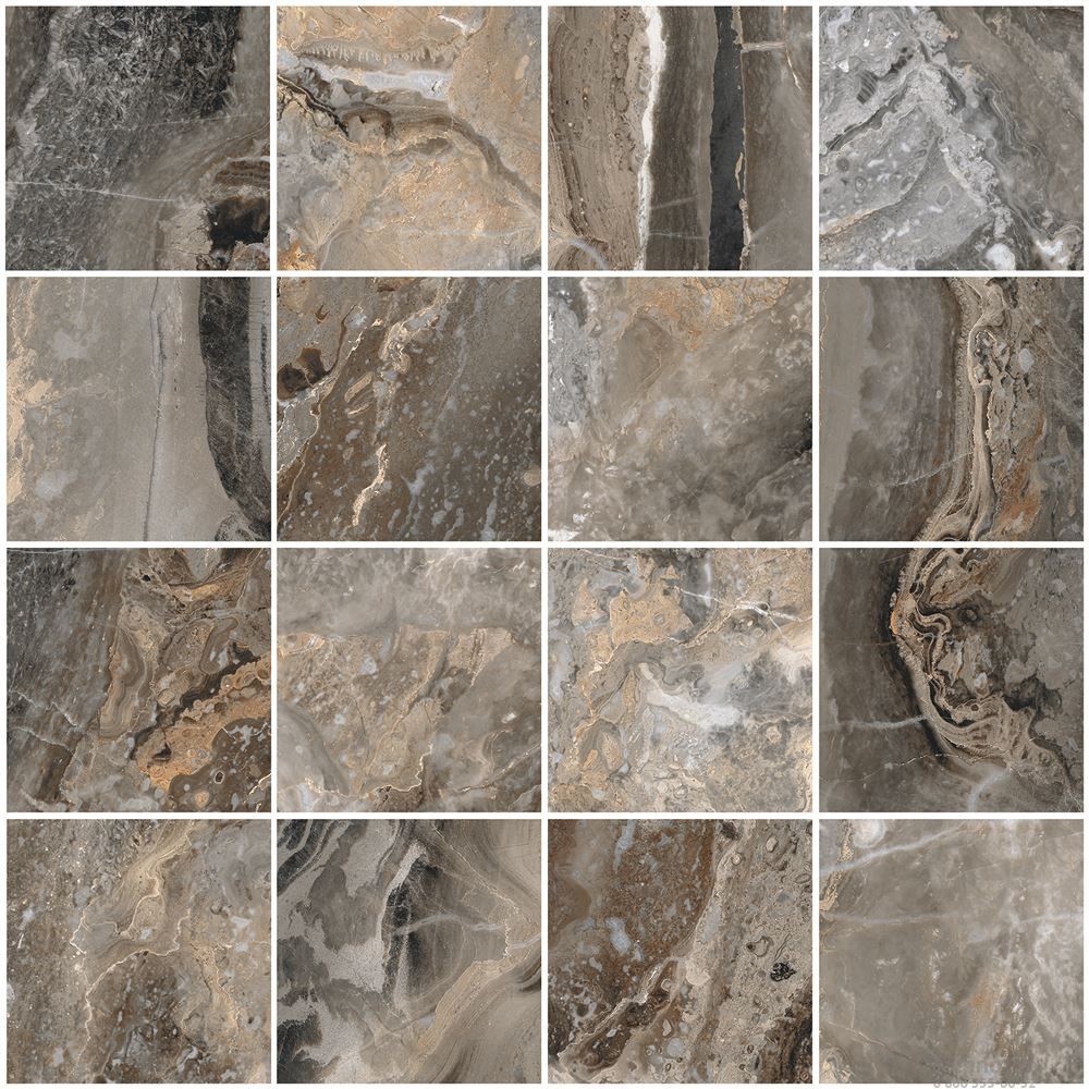 Мозаика 7.5x7.5 керамогранит MarbleSet Оробико Темный Греж лаппатированный