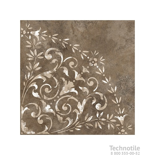 Плитка керамогранит Монреаль 2Д Коричневый матовый