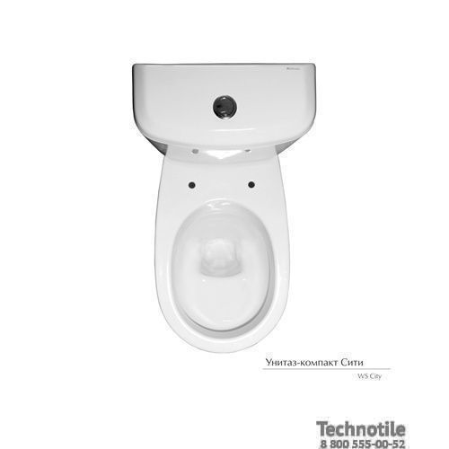 Унитаз-компакт Сити сиденье жесткое двухрежимная арматура