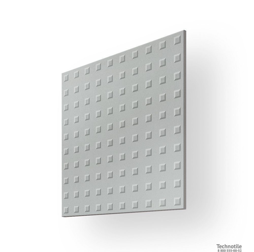 Плитка керамогранит Моноколор UF002 Светло-серый антискользящий Квадро