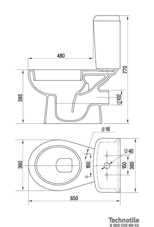Унитаз-компакт Гранд сиденье мягкое двухрежимная арматура
