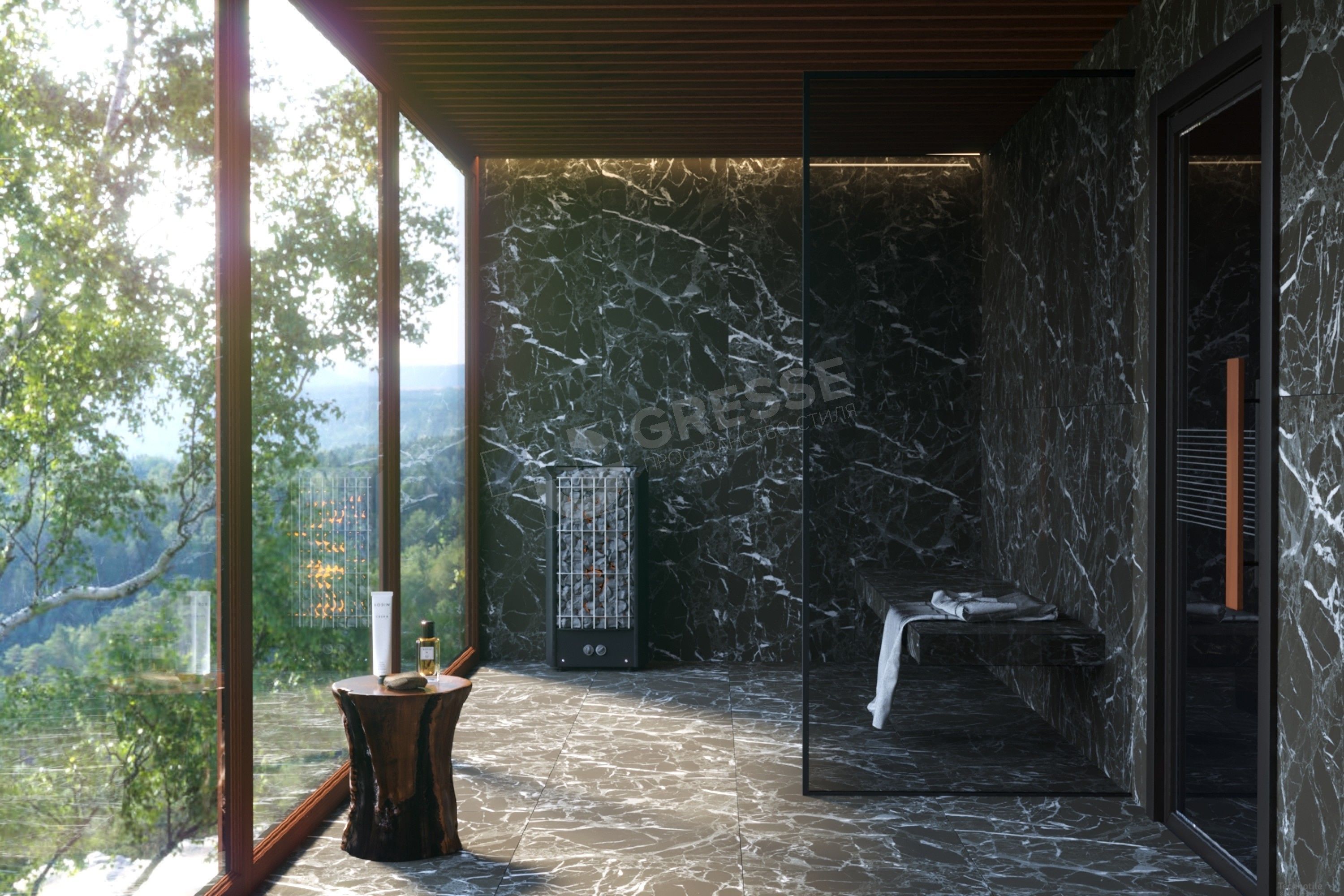 Плитка керамогранит Симбел GRS05-02 Смола матовый