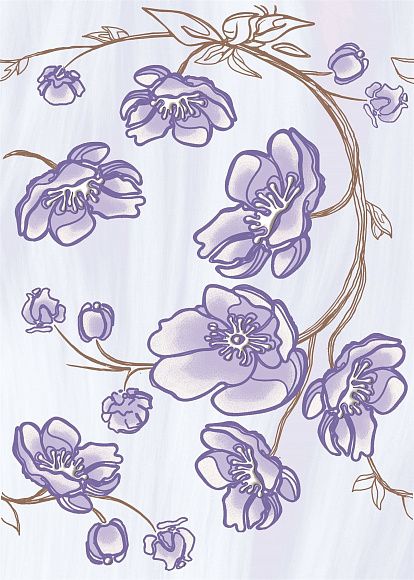 Декор керамический D1 Агата Голубой матовый