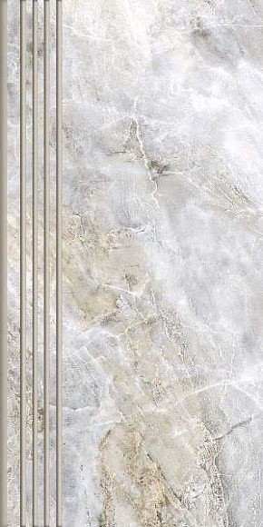 Ступень керамогранит Каньон К-905 Серый структурный