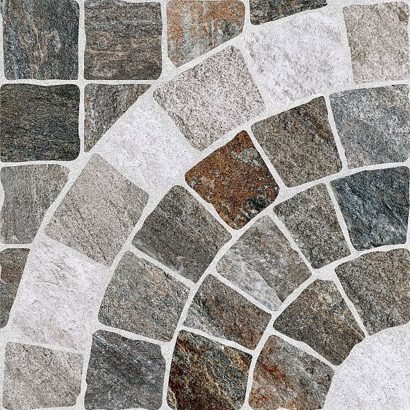 Плитка керамогранит Лиссабон 4Д Светло-серый матовый