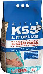 Клеевая смесь Litoplus К55 белый 5кг