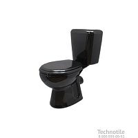 Унитаз-компакт Гранд черный сиденье мягкое однорежимная арматура