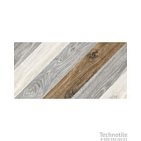 Плитка керамогранит Ноттингем 7Д тип 2 Серо-коричневый матовый