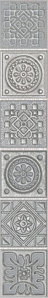Бордюр керамический Grazia Grey Nefertiti матовый