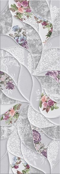 Плитка керамическая Malwiya Grey Floris структурный