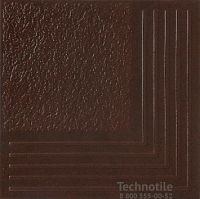 Ступень керамогранит Каир 4У Темно-коричневый рельеф