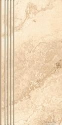 Ступень керамогранит Shakespeare К-4003 Светло-бежевый структурный