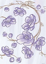 Декор керамический D1 Агата Голубой матовый